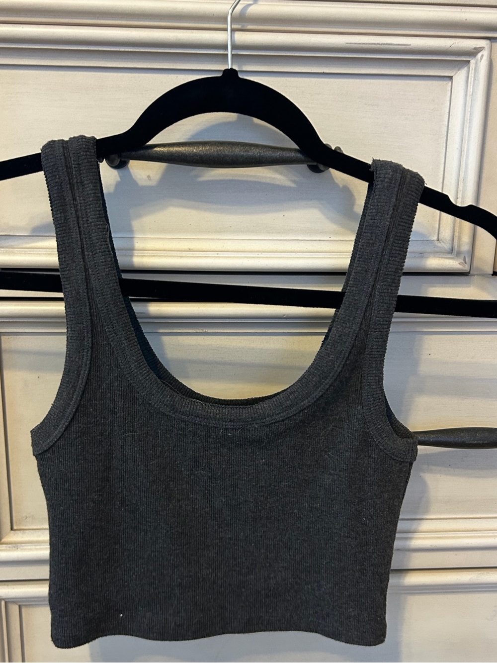 Signature8 charcoal crop tank top